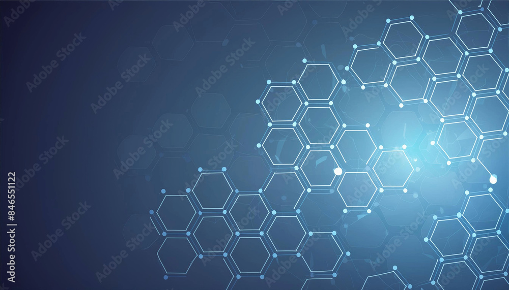 Obraz premium Scientific molecule background for medicine, science, technology, chemistry. DNA digital, sequence, code structure. Science concept and nano technology background. Polygon vector wireframe concept