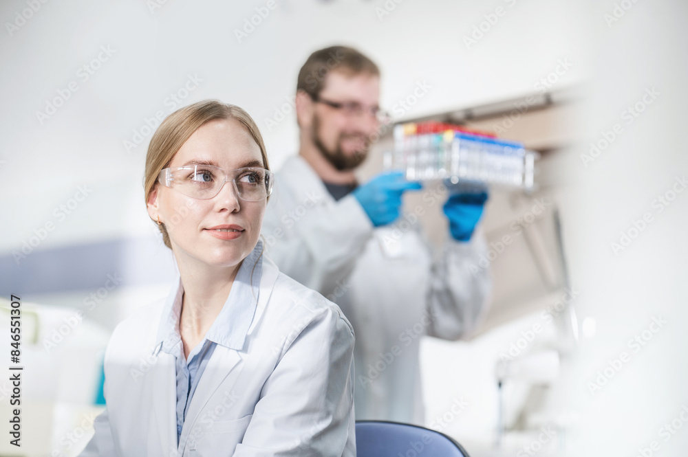Doctors working in laboratory Doctors working in laboratory