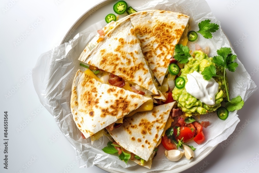 Bacon Jack and Jalapeno Quesadillas with Avocado Guacamole Bacon Jack and Jalapeno Quesadillas with Avocado Guacamole