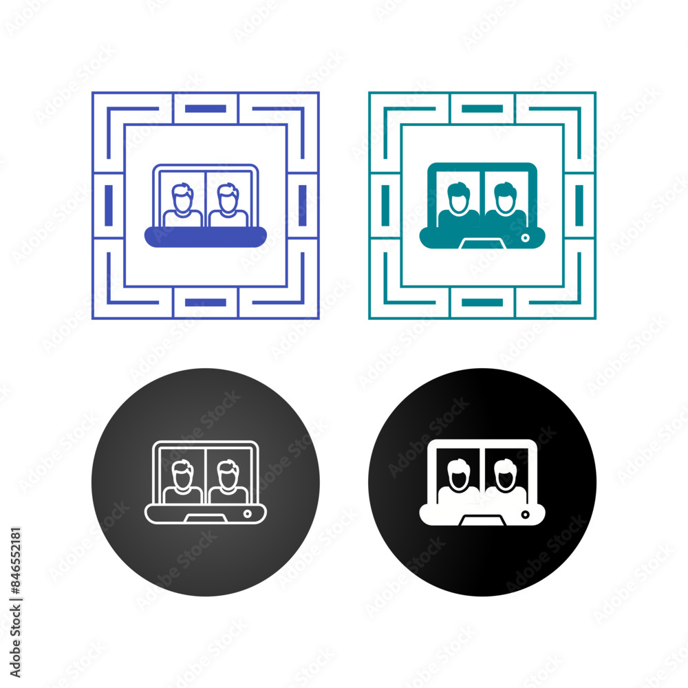 Online Class Vector Icon Online Class Vector Icon