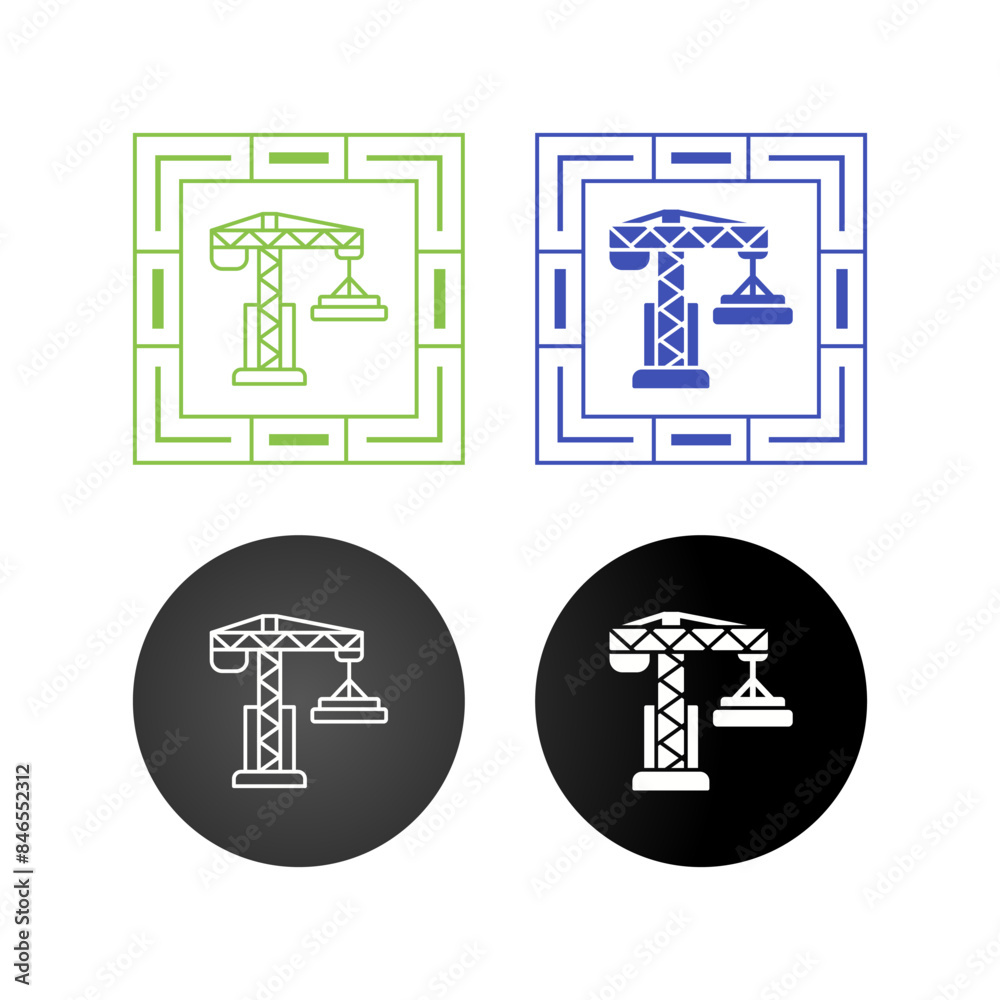 Crane Vector Icon Crane Vector Icon