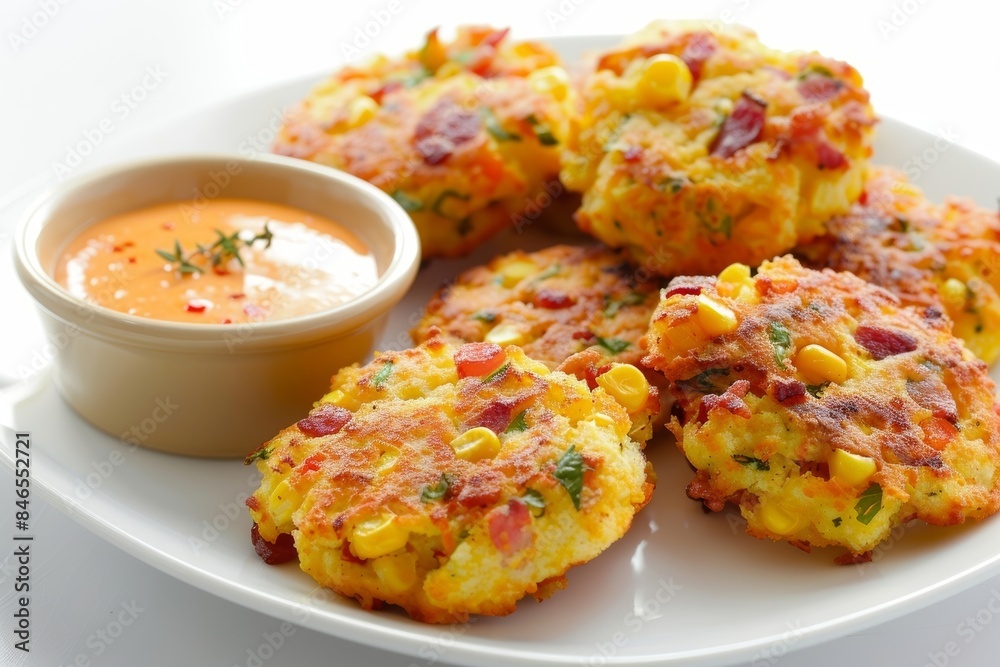 Irresistible Bacon Cornbread Fritters with Spicy Buttermilk Dip Irresistible Bacon Cornbread Fritters with Spicy Buttermilk Dip