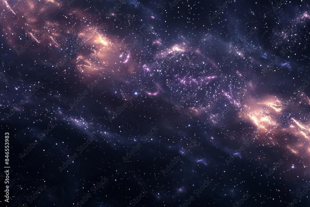 Celestial Nebula and Galaxy Scene Celestial Nebula and Galaxy Scene