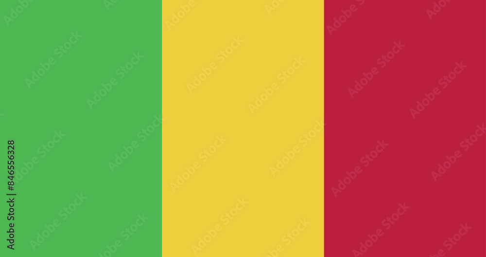 Fototapeta premium Illustration of the national flag of Mali
