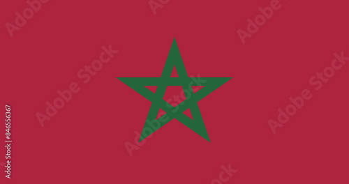 Illustration of the national flag of Morocco