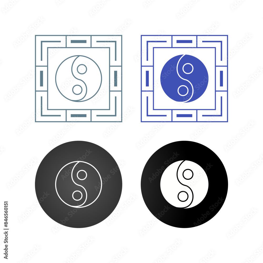 Obraz premium Yin Yang Vector Icon