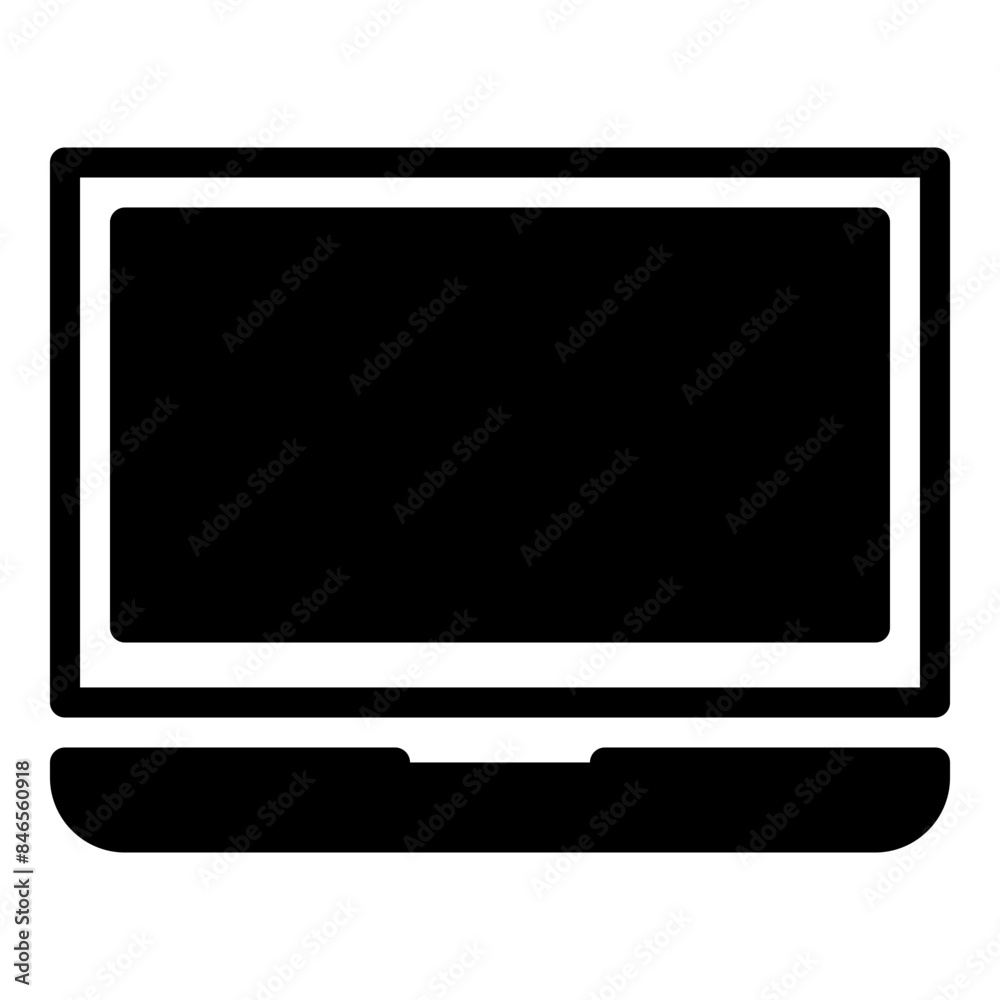 laptop icon or logo illustration outline black style laptop icon or logo illustration outline black style
