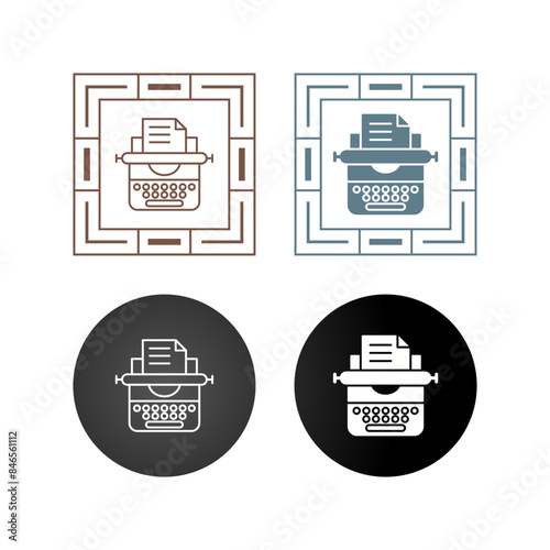 Typewriter Vector Icon