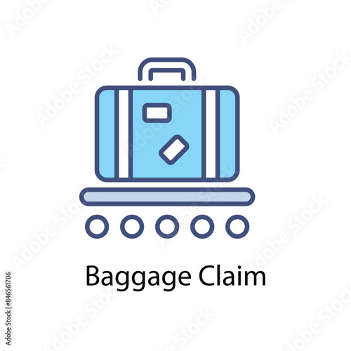 Baggage Claim vector icon