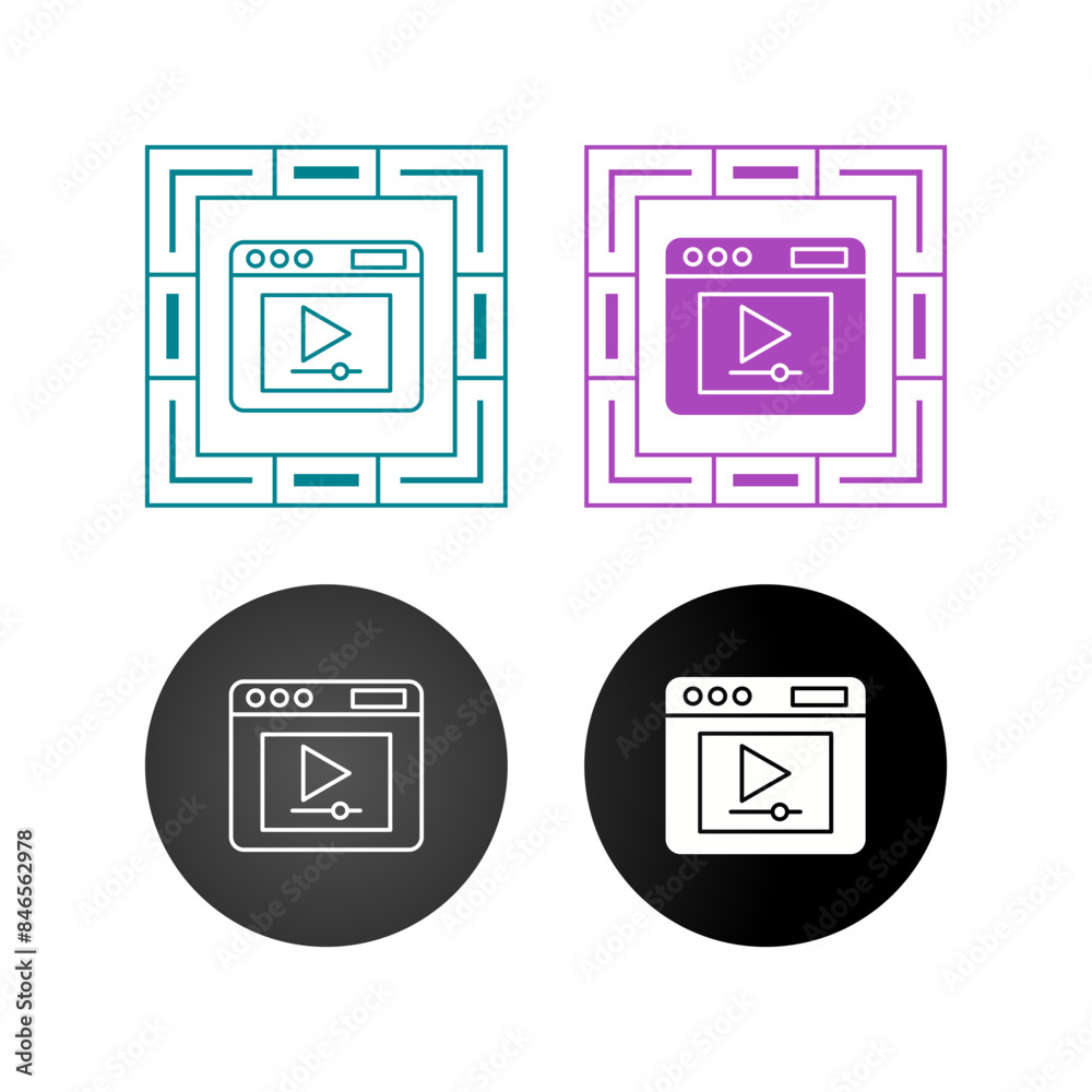 Video Player Vector Icon Video Player Vector Icon