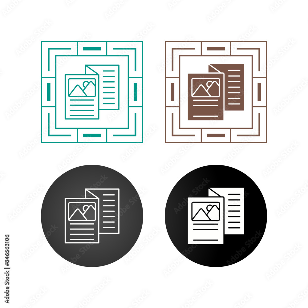 Brochure Vector Icon Brochure Vector Icon