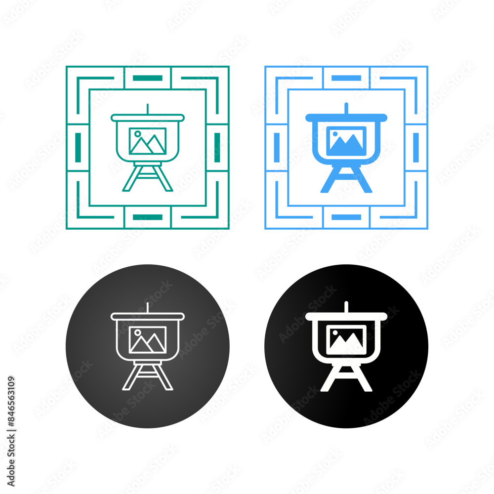Gallery Presentation Vector Icon