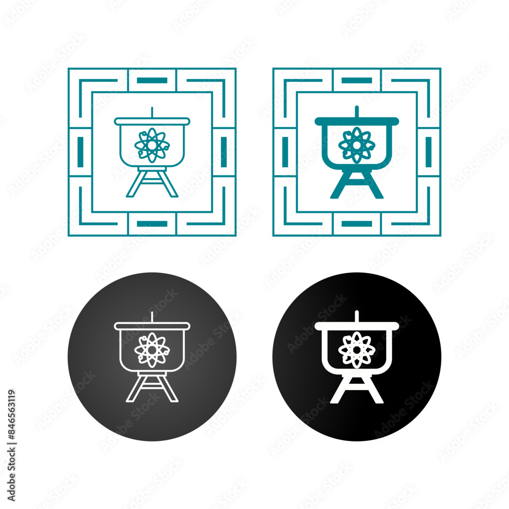 Atom Presentation Vector Icon Atom Presentation Vector Icon