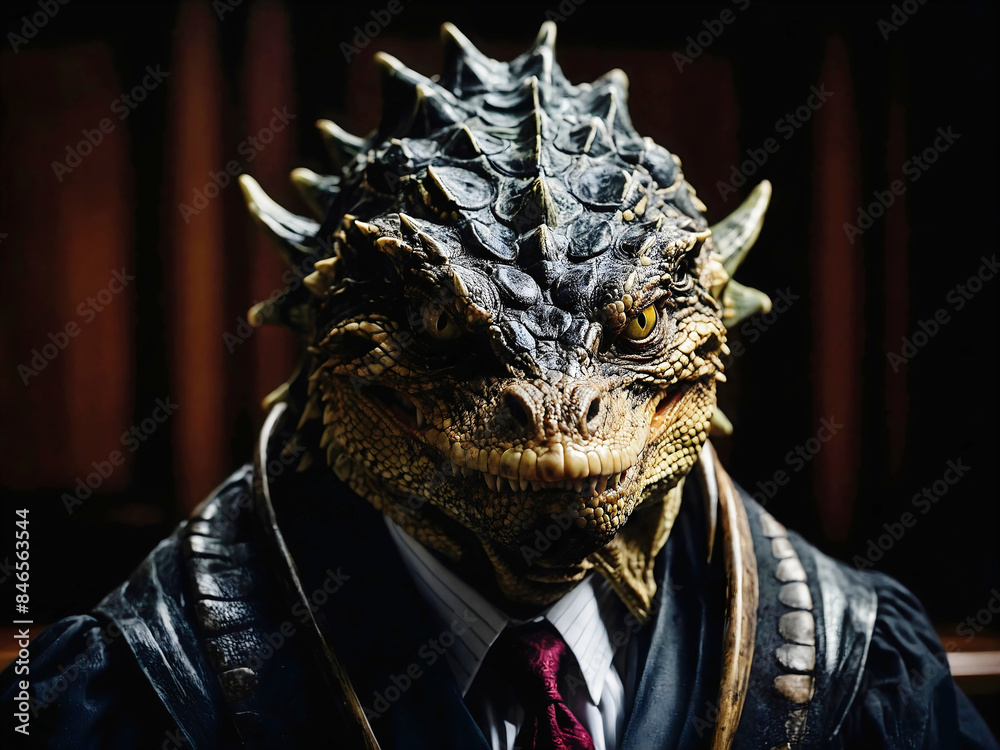 Reptilian shapeshifter Supreme court, Corrupted dishonest judge in court room, lizard people