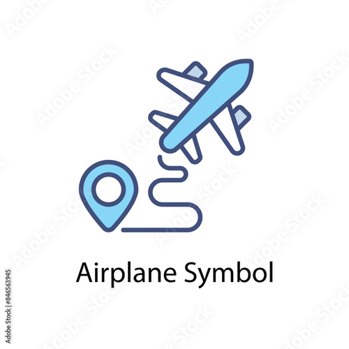 Airplane Symbol vector icon