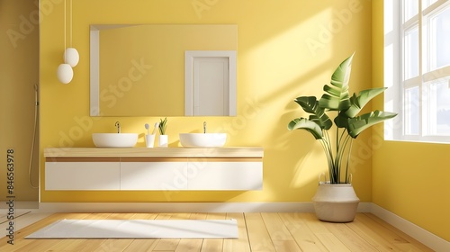 Minimalist Bathroom with Pa...