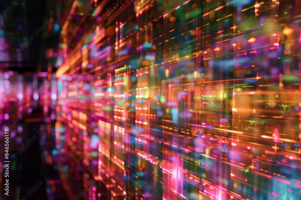 Fototapeta premium Highlighting arrangements: dynamic visuals of ordered sequences