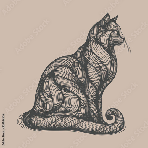illustration of a cat