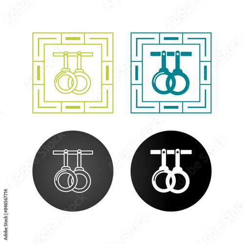 Gym Rings Vector Icon
