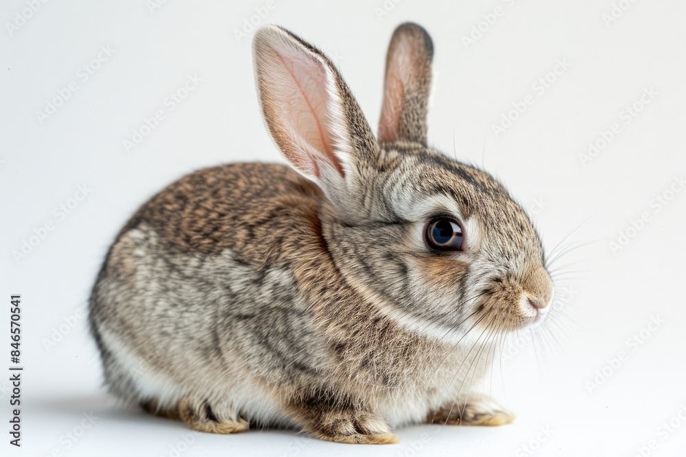 A gray little rabbit A gray little rabbit