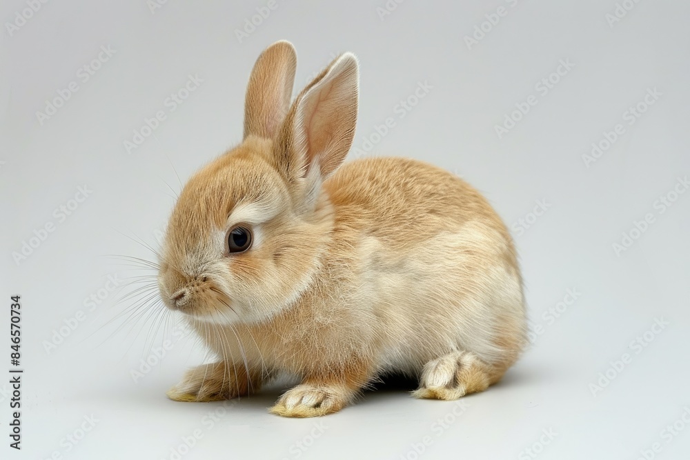 A gray little rabbit A gray little rabbit