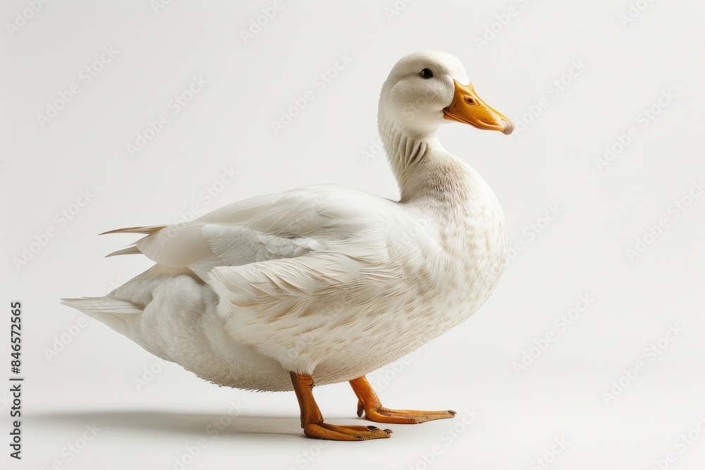 A duck on a solid color background A duck on a solid color background