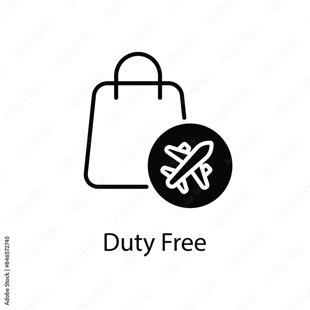 Duty Free vector icon Duty Free vector icon
