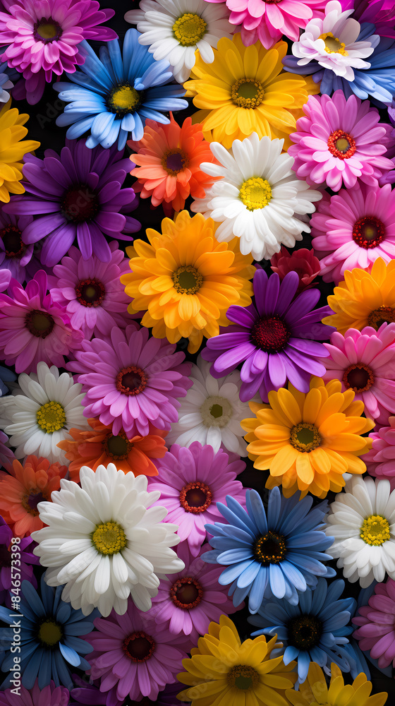 Colored chrysanthemums Colored chrysanthemums