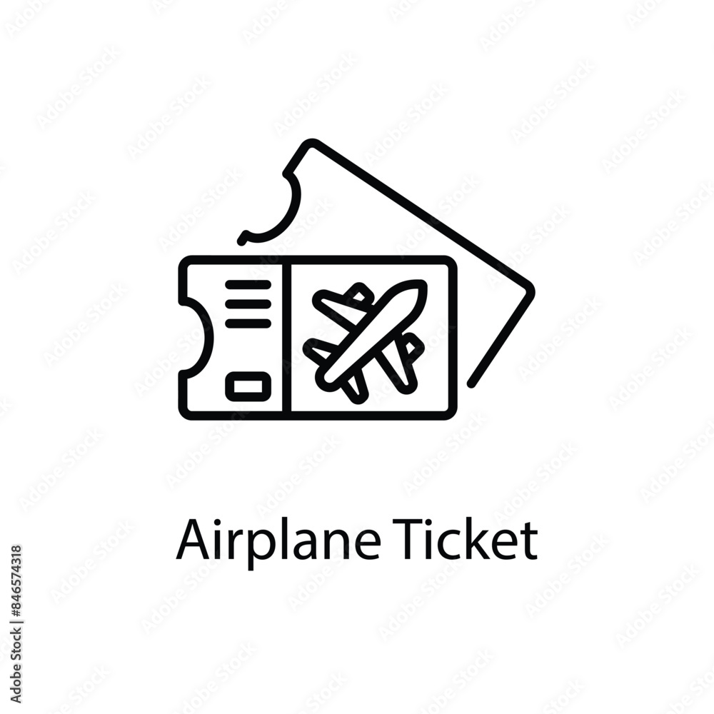 Airplane Ticket vector icon Airplane Ticket vector icon
