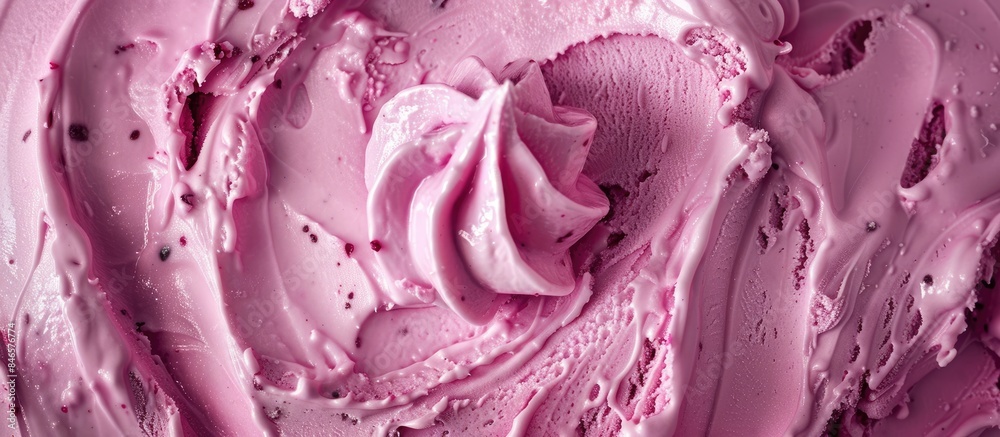 Swirling pink Italian ice cream with a textured square pattern Swirling pink Italian ice cream with a textured square pattern
