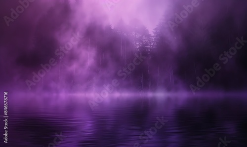 Purple Fog Over Still Water