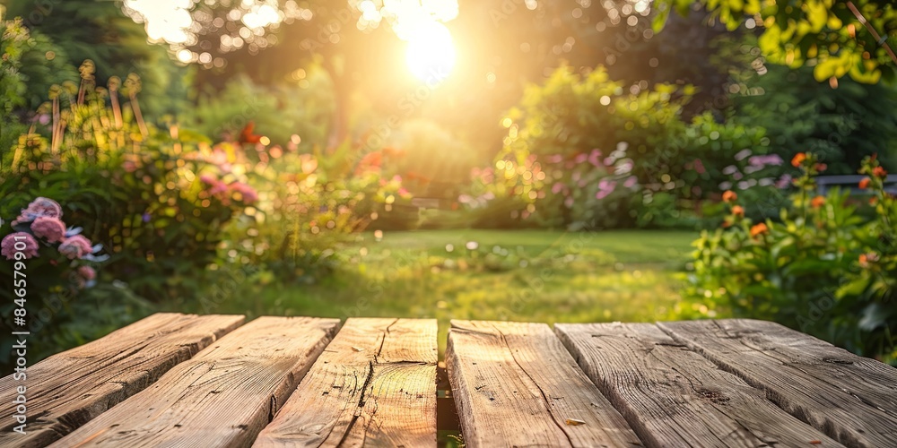 Sunny Afternoon in a Lush Green Backyard Garden Sunny Afternoon in a Lush Green Backyard Garden