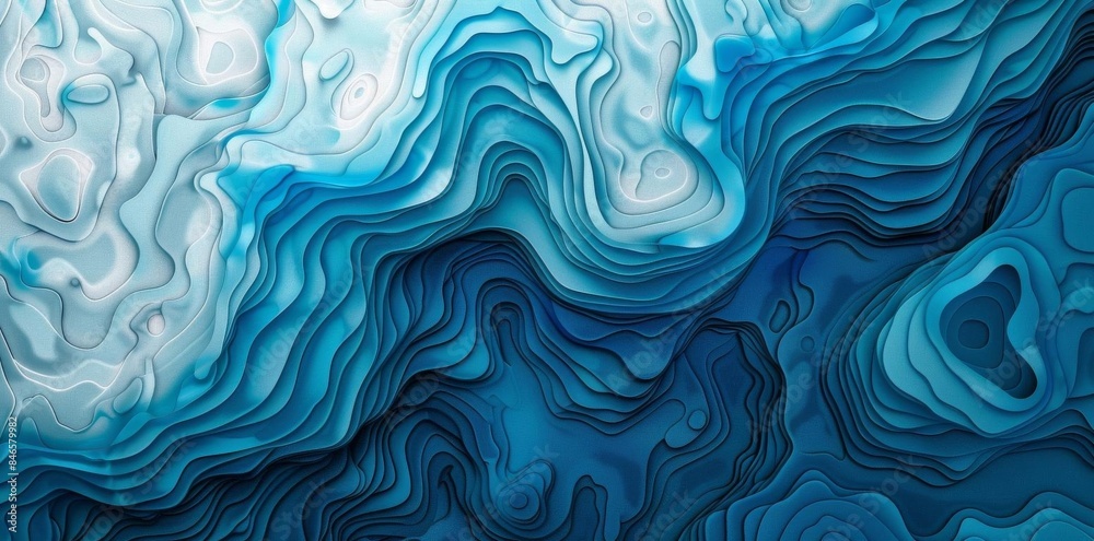 A blue wave with white lines A blue wave with white lines