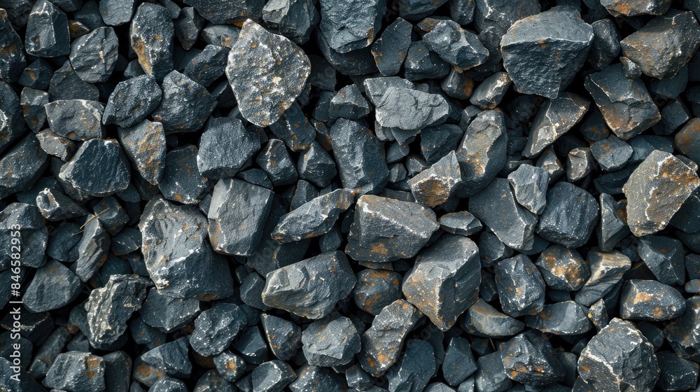 Gravel stones texture presented as a background in a flat lay or top view Gravel stones texture presented as a background in a flat lay or top view