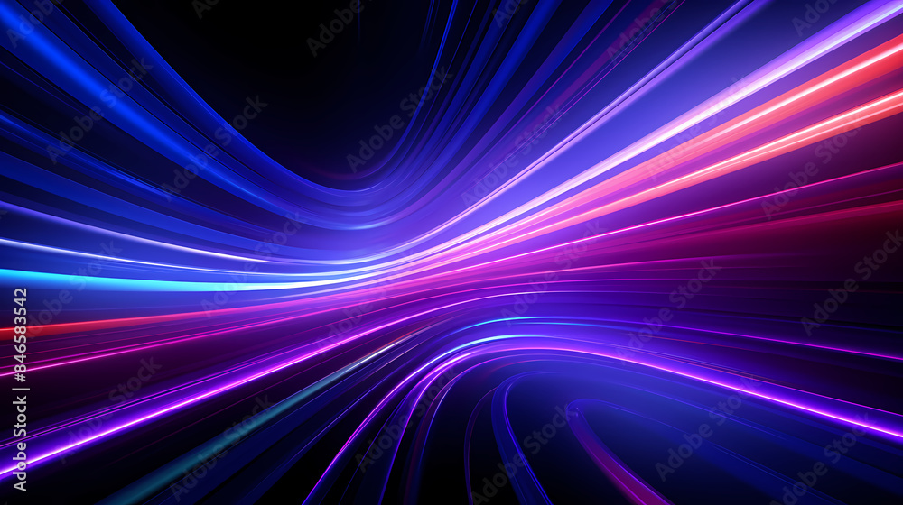 Colored light radiates outward from the center Colored light radiates outward from the center