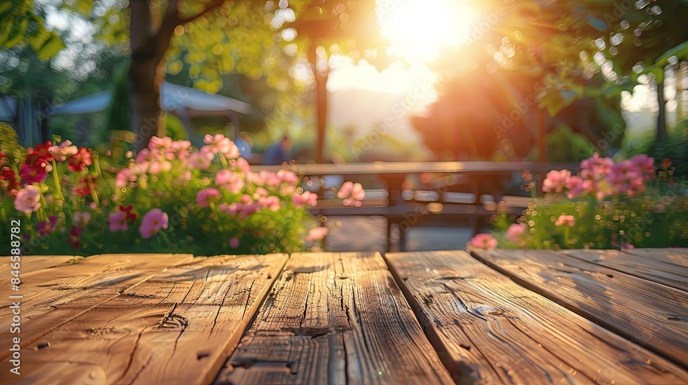 Sunny Afternoon in a Lush Green Backyard Garden Sunny Afternoon in a Lush Green Backyard Garden