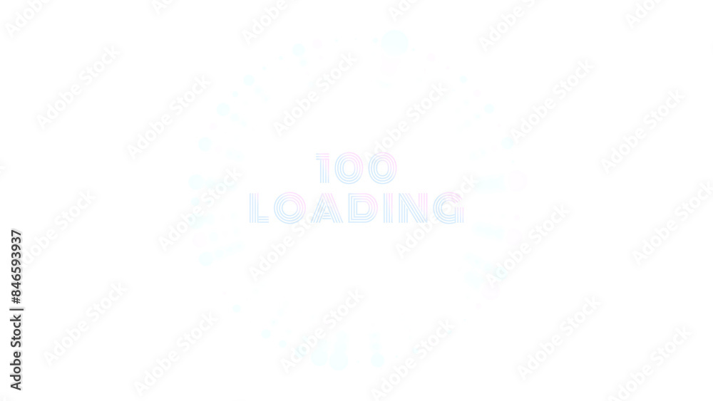 Retro Loading Animation: Futuristic Progress Circle with Vibrant Neon Colors Retro Loading Animation: Futuristic Progress Circle with Vibrant Neon Colors