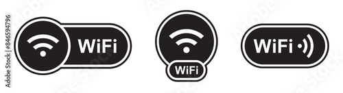 Free wi-fi icon. Wi-fi point icon. Wireless connection icon, vector illustration