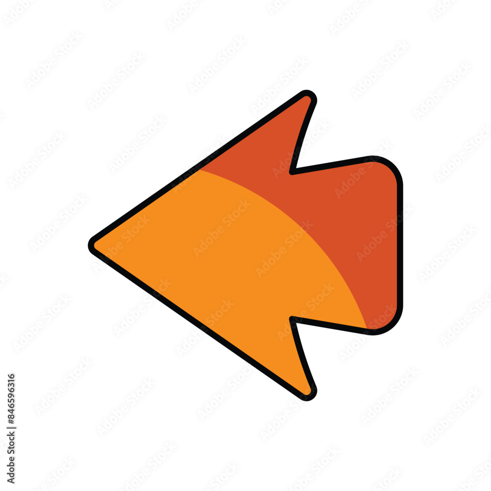 Arrow left icon design with white background stock illustration Arrow left icon design with white background stock illustration