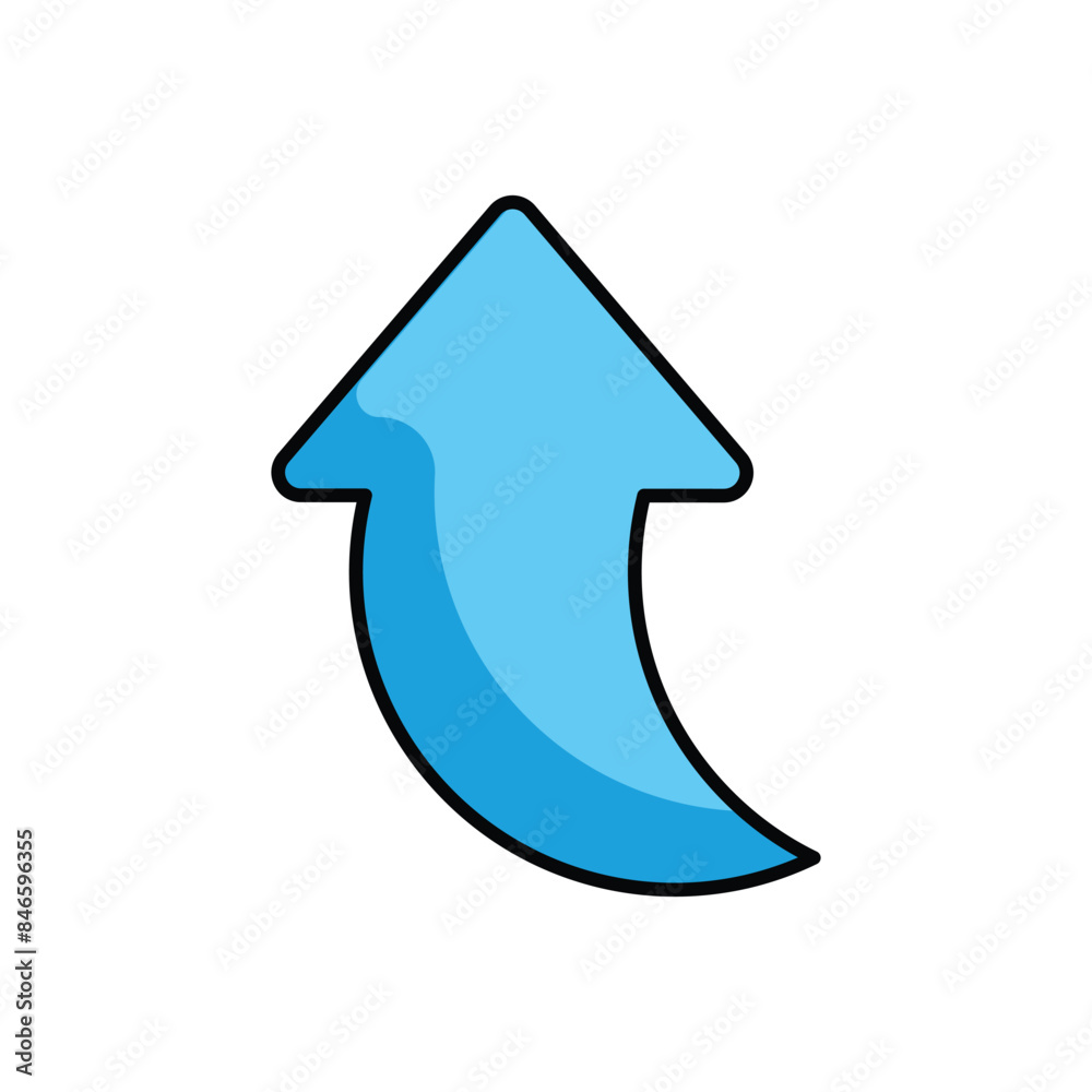 Arrow Up icon design with white background stock illustration Arrow Up icon design with white background stock illustration