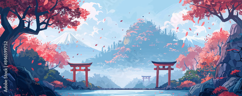 red and blue sky