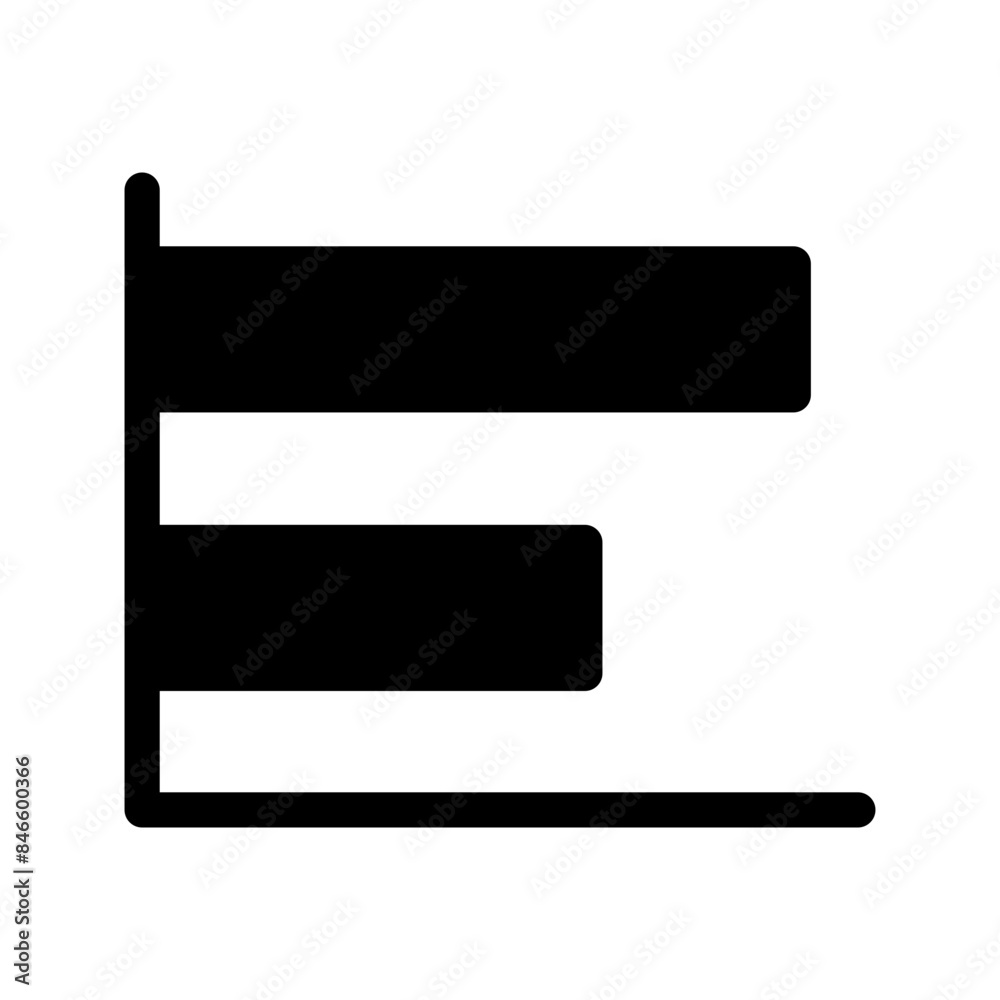 Horizontal Graph Icon Vector Symbol Design Illustration Horizontal Graph Icon Vector Symbol Design Illustration