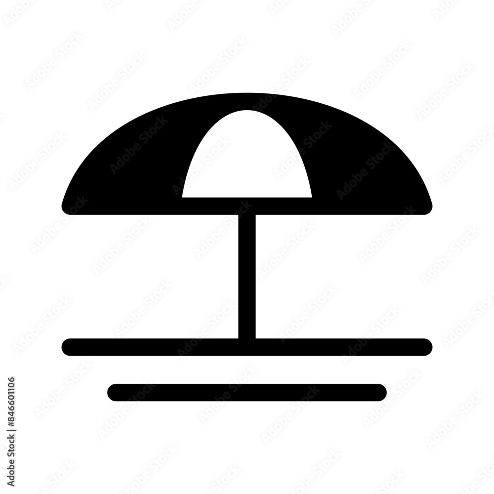 Beach Umbrella Icon Vector Symbol Design Illustration Beach Umbrella Icon Vector Symbol Design Illustration