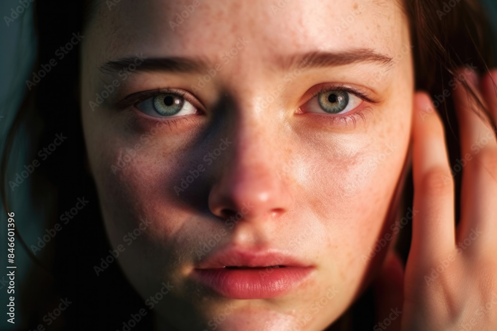Obraz premium 女, 女性, モデル, 悲しい, 苦しい, 憂鬱, 涙, woman, female, model, sad, bitter, melancholy, tears