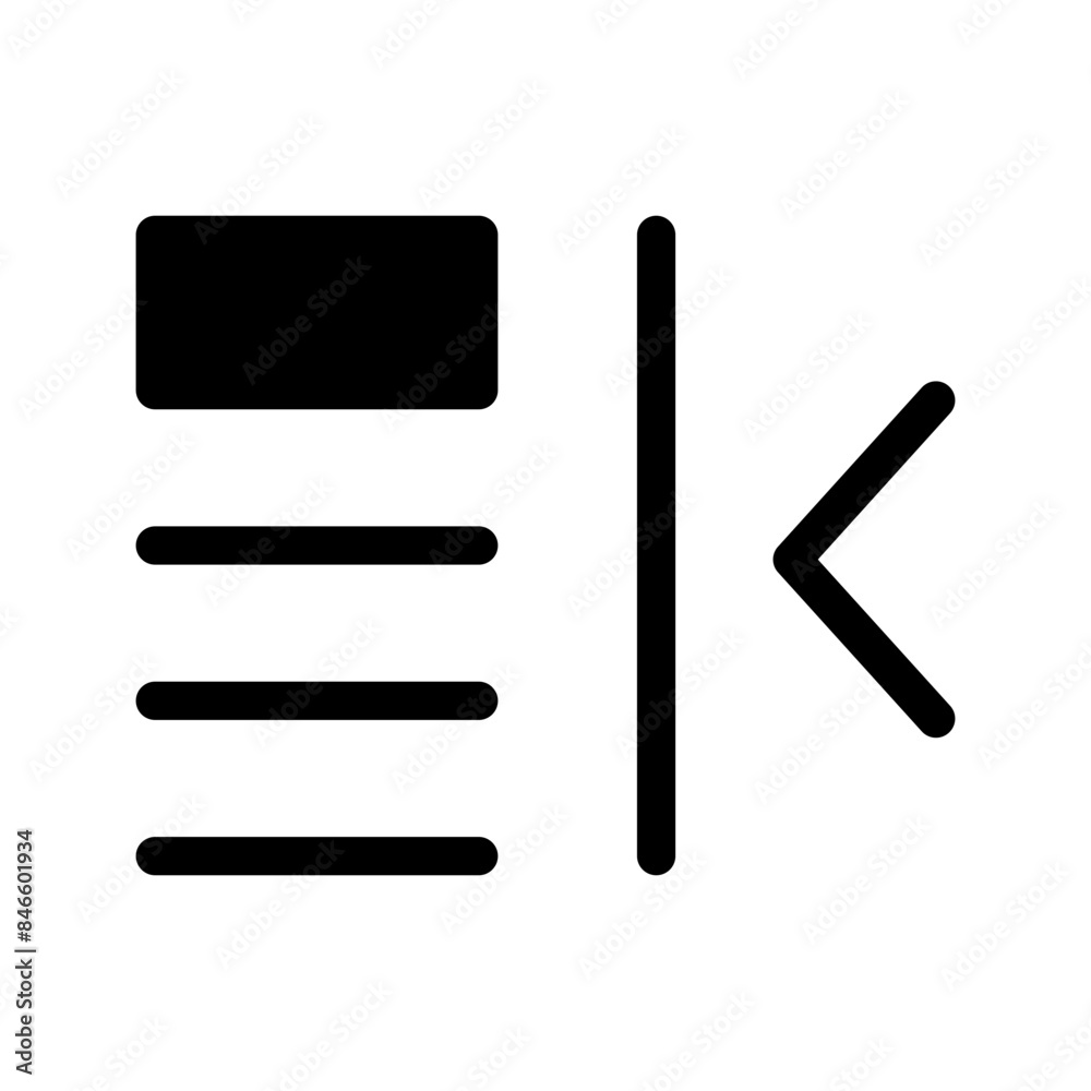 Left Indent Icon Vector Symbol Design Illustration Left Indent Icon Vector Symbol Design Illustration