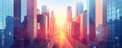 Underground subway station with commuters. Vector flat minimalistic isolated