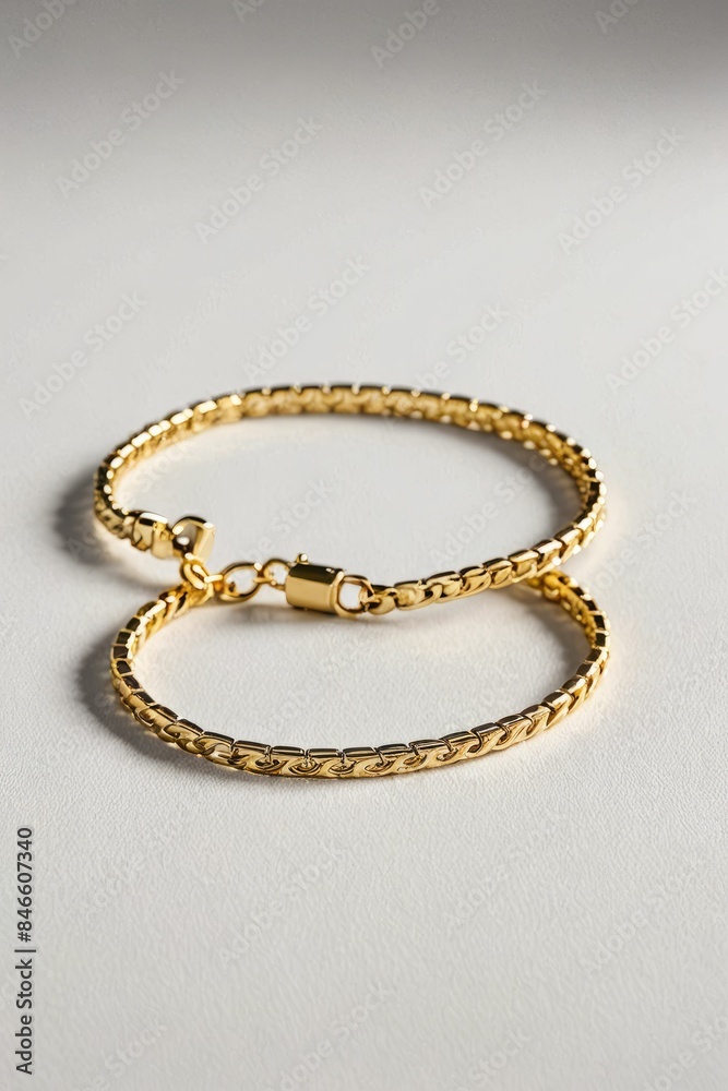 Sleek Gold Minimalist Bracelet on Display Sleek Gold Minimalist Bracelet on Display