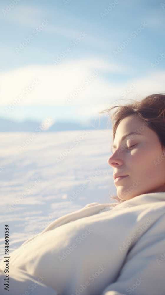 女, 女性, 睡眠, 眠る女性, 雪, 雪原, 冬, 雪山, 雪原で眠る女性, リラックス, Woman, female, sleeping, sleeping woman, snow, snowfield, winter, snow mountain, woman sleeping in snowfield, relax 女, 女性, 睡眠, 眠る女性, 雪, 雪原, 冬, 雪山, 雪原で眠る女性, リラックス, Woman, female, sleeping, sleeping woman, snow, snowfield, winter, snow mountain, woman sleeping in snowfield, relax