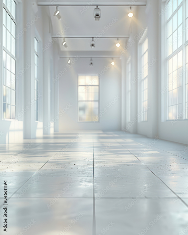 Elegant Sunlit Modern Interior Space with Large Windows and Clean White Tiles Highlighting Spaciousness and Natural Light for Inspirational Designs and Architecture Elegant Sunlit Modern Interior Space with Large Windows and Clean White Tiles Highlighting Spaciousness and Natural Light for Inspirational Designs and Architecture