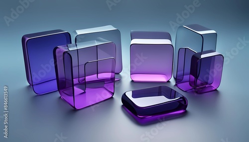 Абстрактная переливающаяся форма, красочный кристалл, 3d рендер. High quality 